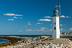 Unique Shape of Scituate Lighthouse Tower in Massachusetts